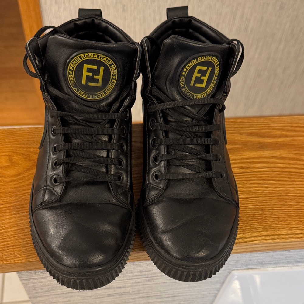Fendi Black High-Top Sneakers for Men